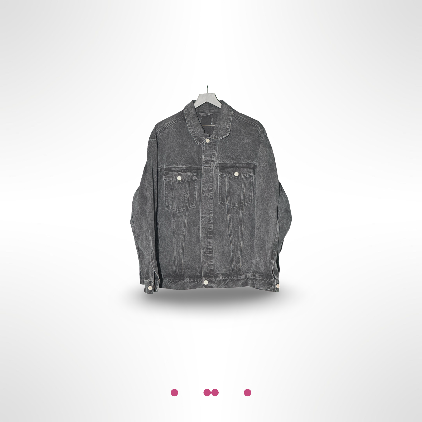 Racer Vintage Denim Jacket (Black)