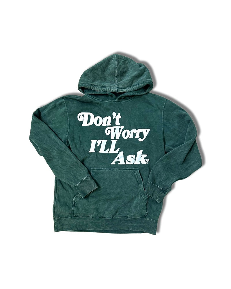 (Logo) Don’t Worry Hoodie `Vintage Green’